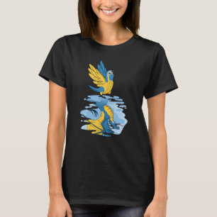 Parrot & Dragon Reflection I Blue throated Macaw T-Shirt