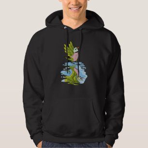 Parrot & Dragon Reflection I Moustache Parakeet Hoodie