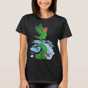 Parrot & Dragon Reflection I Rosy faced Green Love T-Shirt