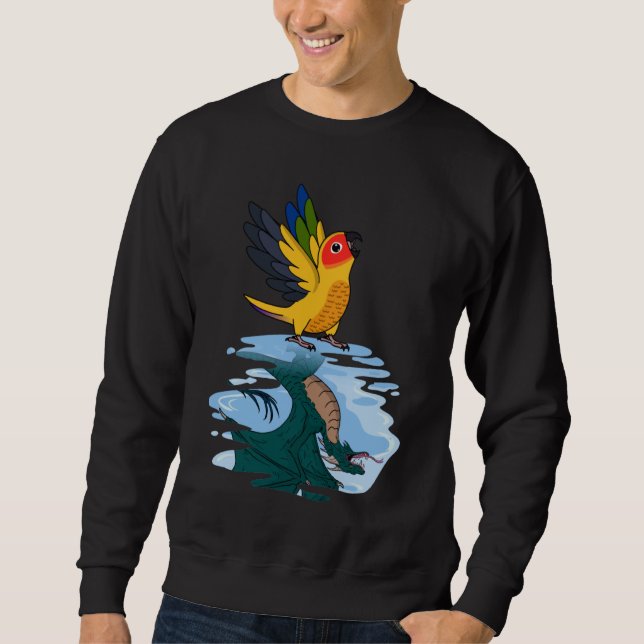Parrot & Dragon Reflection I Sun Conure  2 Sweatshirt (Front)