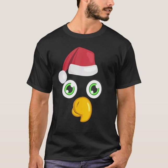 Parrot Face Graphic Christmas Parrot Face Costume T-Shirt (Front)