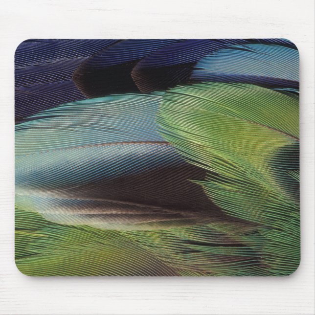 Parrot feather pattern design mouse mat (Front)