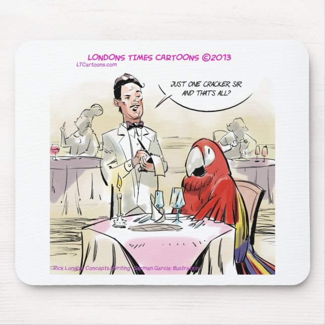 Parrot Fine Dining Funny Mouse Mat (Front)