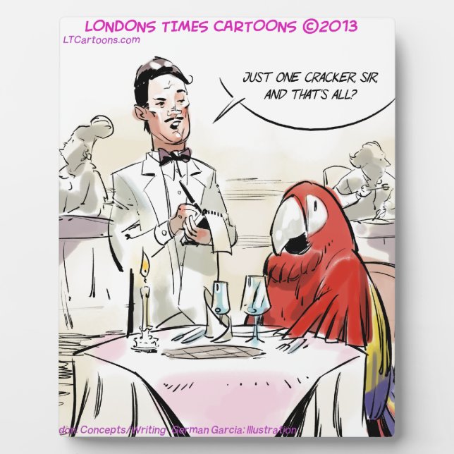 Parrot Fine Dining Funny Plaque (Front)