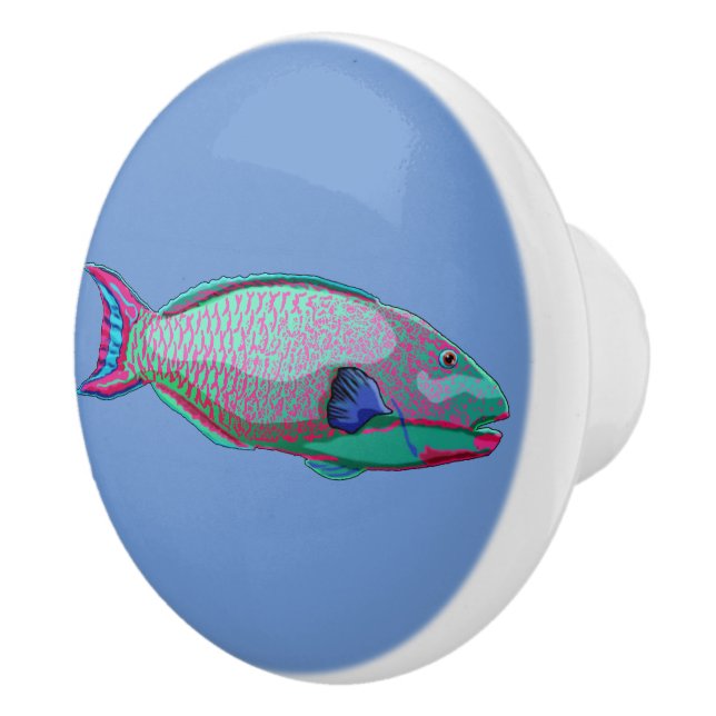 Parrot fish ceramic knob (Right)