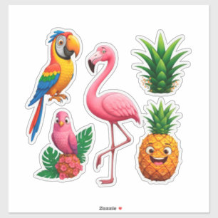 Parrot Flamingo Pineapple Cute Summer Decor