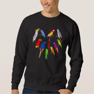 Parrot Flock Heart Tee Summer Vacation Bird Owner