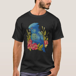 Parrot Flowers Floral T-Shirt