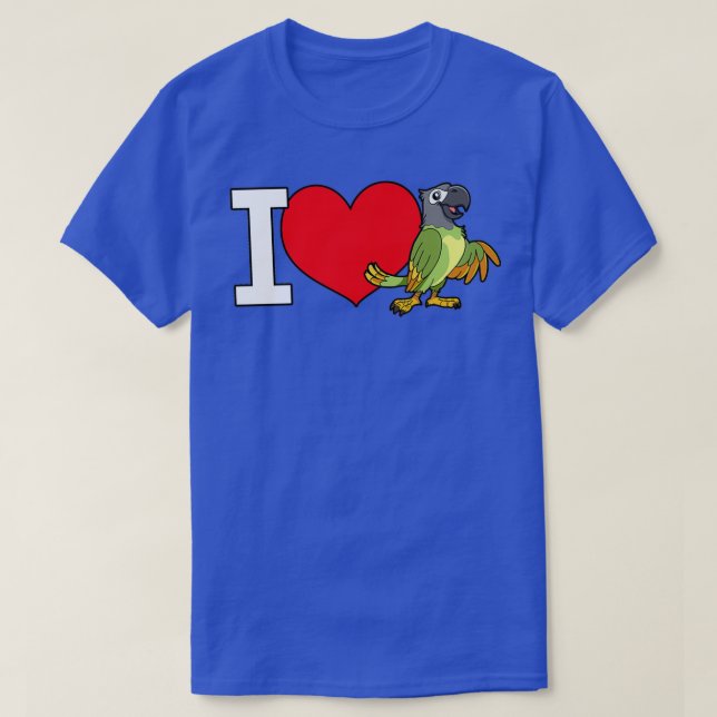 Parrot Gift Product I Love Pet Parrot Print 1 T-Shirt (Design Front)
