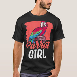 Parrot Girl Pet Animal Parrots Cute T-Shirt