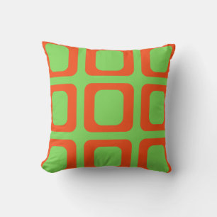"Parrot Green Oasis: Square Throw Pillow with Vibr
