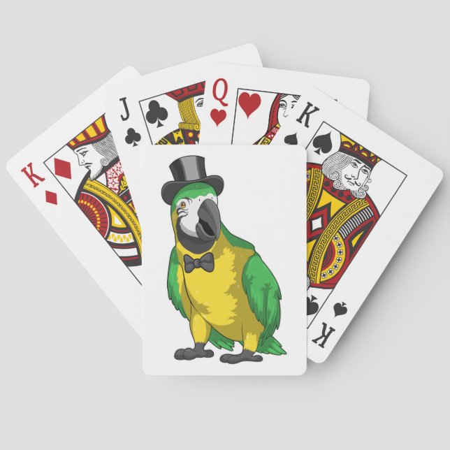 Parrot Groom Cylinder Wedding Playing Cards (Back)