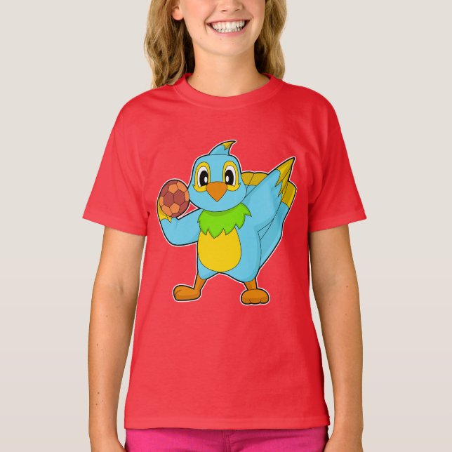 Parrot Handball player Handball T-Shirt (Front)