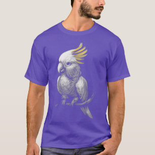 Parrot Head Potait Black Backgound Theme Animal T-Shirt