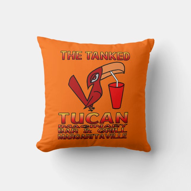 Parrot Head Throw Pillow. Cushion (Front)