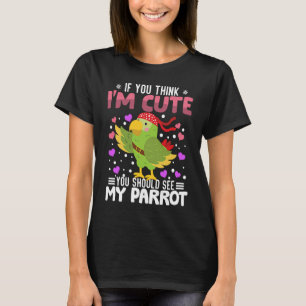 Parrot Heart Valentine's Day Animal For Womens Kid T-Shirt