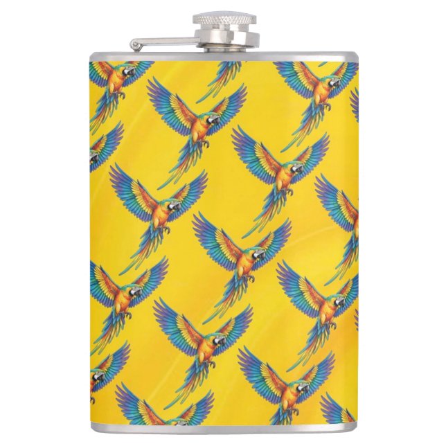 Parrot Hip Flask (Front)