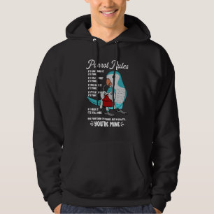 Parrot House Rules It's Mine I Blue Monk Parakeet Hoodie