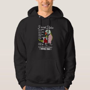 Parrot House Rules It's Mine I Moustache Parakeet Hoodie