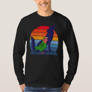 Parrot I Howling Wolf I Screaming Rosy faced Green T-Shirt