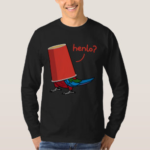 Parrot In A Cup Henlo I Green winged Macaw T-Shirt