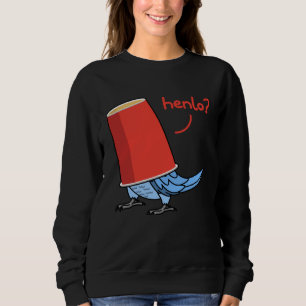 Parrot In A Cup Henlo I Peach faced Blue Lovebird Sweatshirt