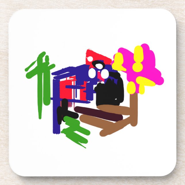 Parrot joy summer time  coaster (Front)