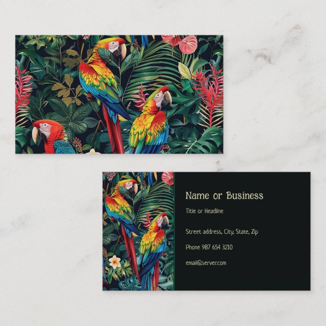 Parrot Jungle  Business Card (Front/Back)