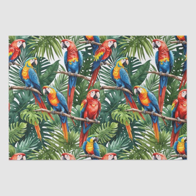 parrot jungle Tissue Paper (Front)