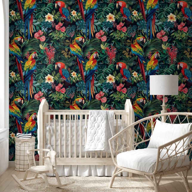 Parrot Jungle Wallpaper (Kids)