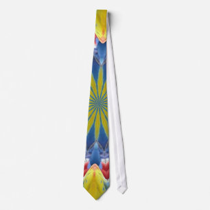 Parrot kaleidoscope tie