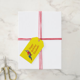 Parrot Kids Birthday Party Gift Tags
