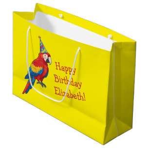 Parrot Kids Birthday Party Large Gift Bag