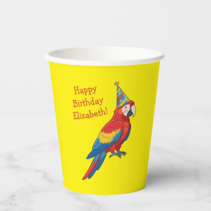 Parrot Kids Birthday Party Paper Cups