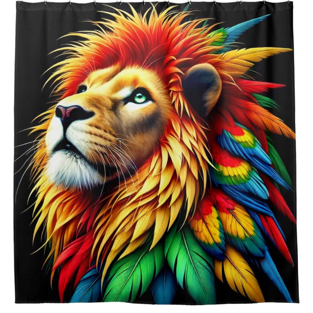 Parrot Lion Shower Curtain (Front)