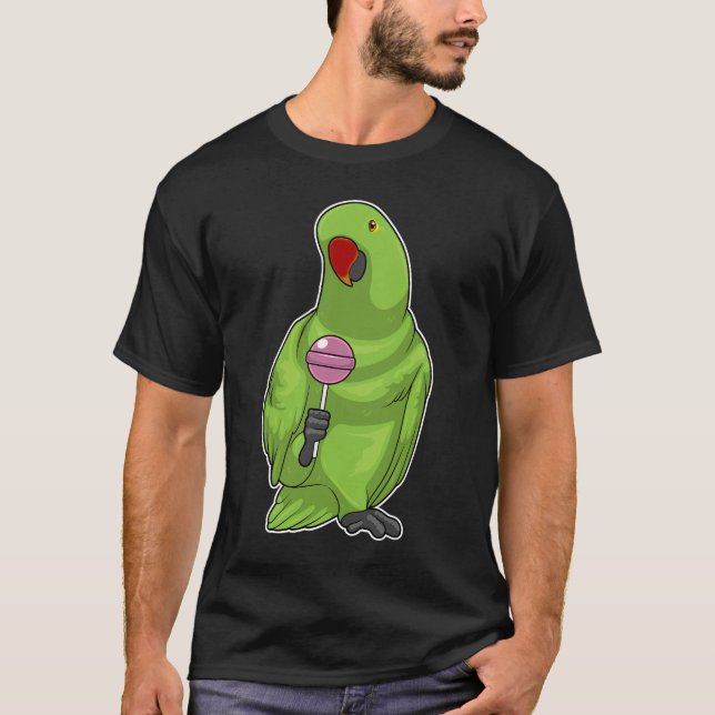 Parrot Lollipop Sweets T-Shirt (Front)