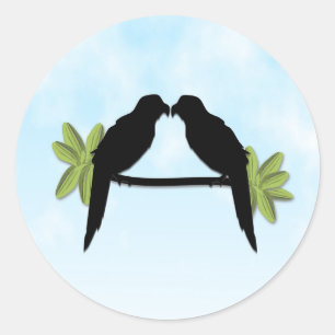 Parrot Love Classic Round Sticker