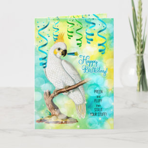 Parrot Lover Birthday with Cockatoo Card