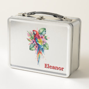 Parrot Metal Lunch Box