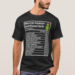 Parrot Nutritional Facts I Mexican Red headed Amaz T-Shirt
