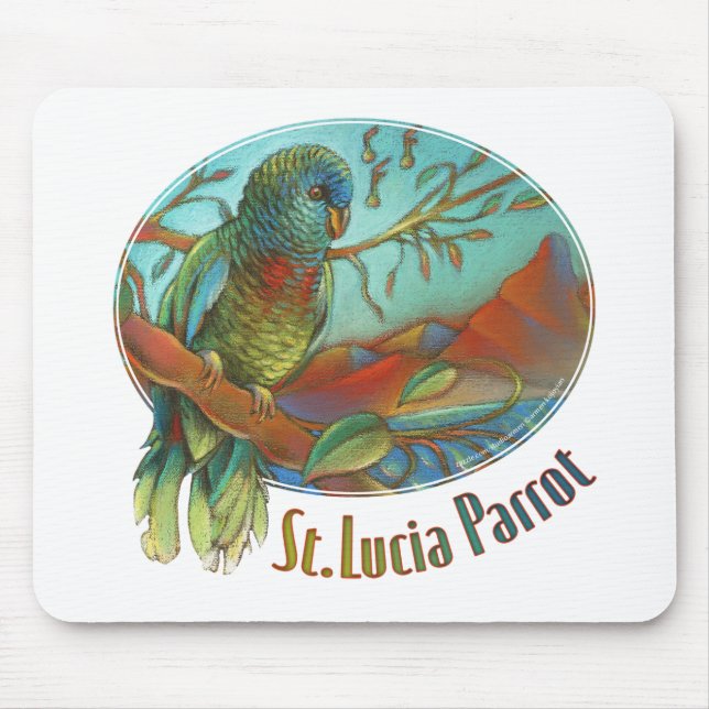 Parrot of St Lucia Mouse Mat (Front)