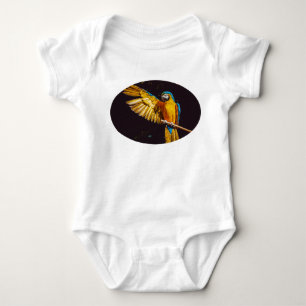 Parrot Out Stretched Wing Baby Bodysuit