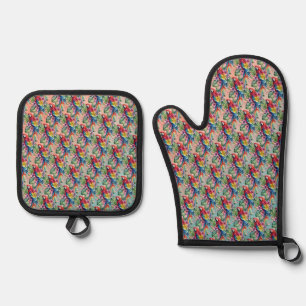 Parrot Oven Mitt & Pot Holder Set