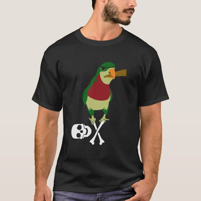 Parrot Overthrows Pirate T-Shirt (Front)
