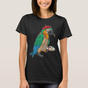Parrot Painter Paintbrush Painting T-Shirt