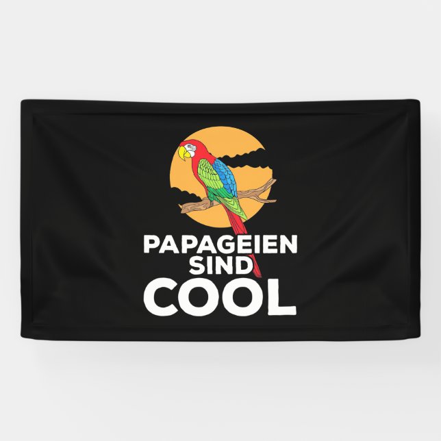 Parrot Papageien Sind Cool Banner (Horizontal)