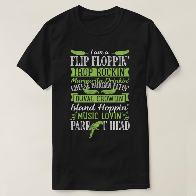 Parrot   Parrot Head  T-Shirt (Design Front)