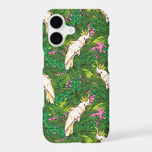 Parrot Pattern With Palm Leaves