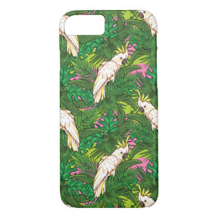 Parrot Pattern With Palm Leaves iPhone 8/7 Case