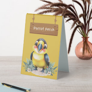 Parrot Perch Safari Table Sign